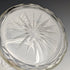1928 British vintage cut glass biscuit barrel pure silver decoration 831g